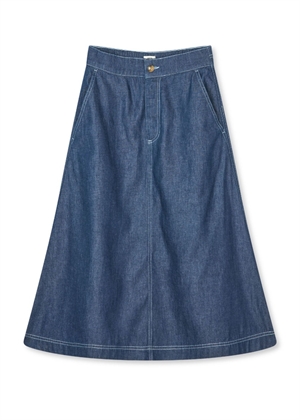 Luna Air denim skirt Dark Blue Denim Mads Nørgaard 